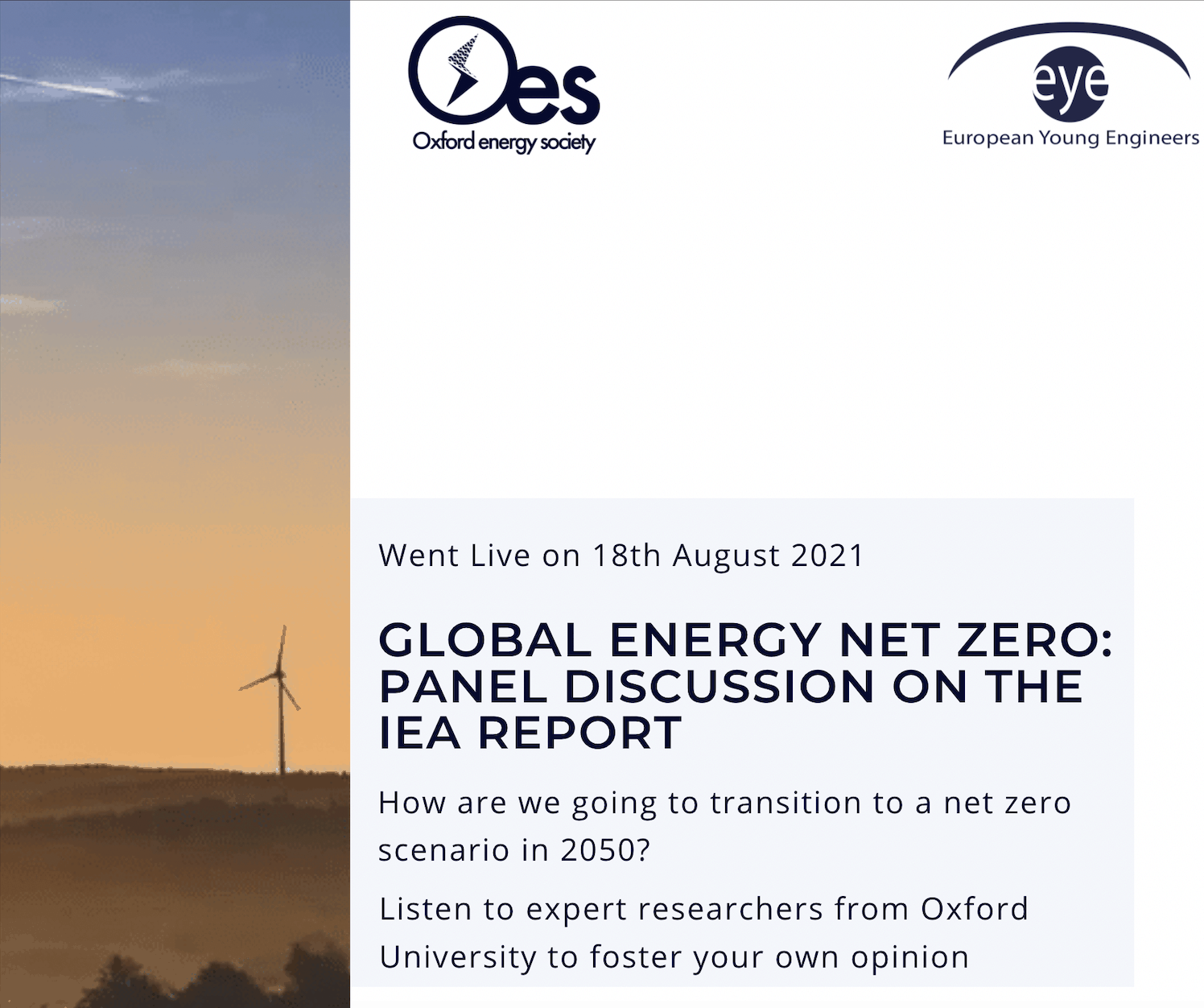 Global Energy Net Zero: Panel Discussion on the IEA Report